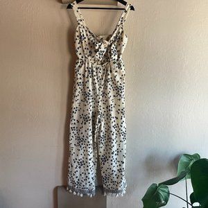 ASOS Black and White Floral Jumpsuit